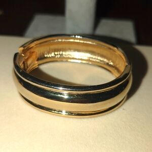 Gold Tone Hinged Bracelet